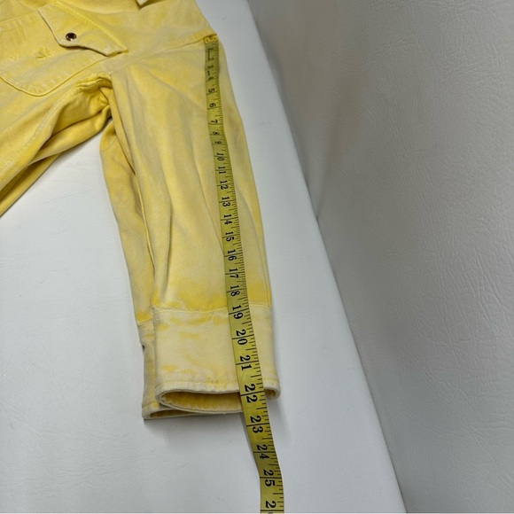 RETROFETE Yellow washed Denim Button-Up Shirt SIZE M NWT - Picture 7 of 10